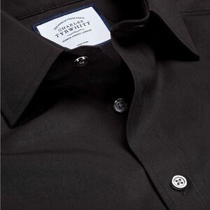 Charles Tyrwhitt Dark Charcoal Dress Shirt 16.5 x 35